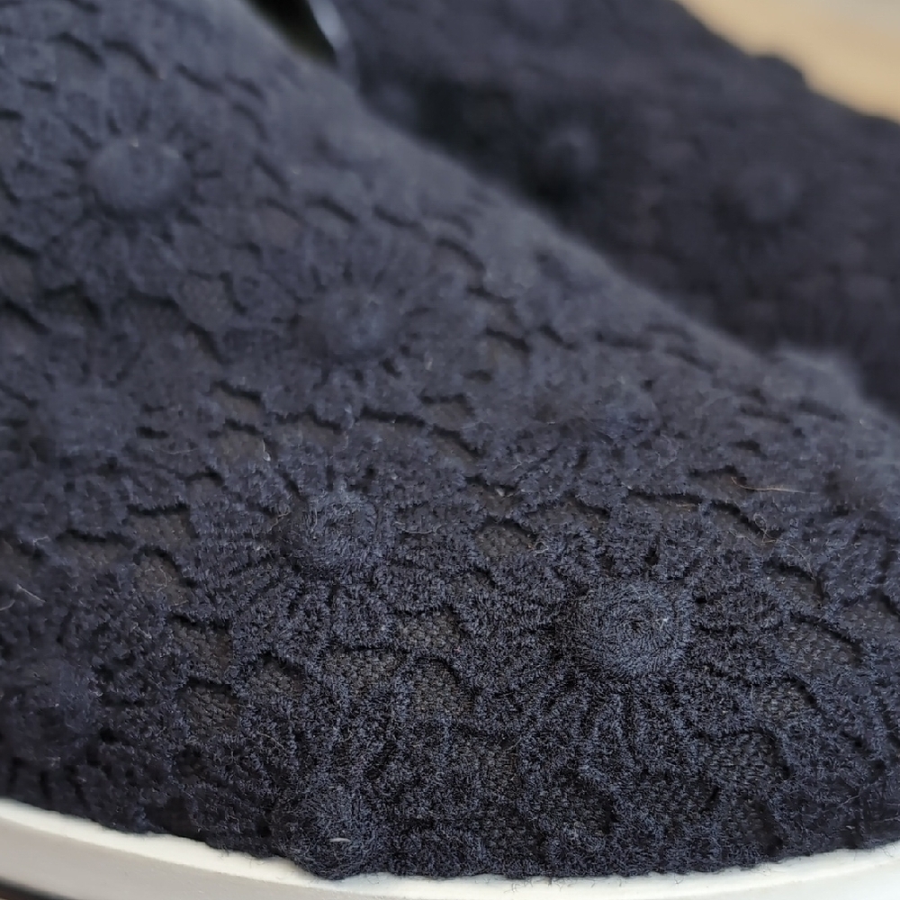 Stella McCartney | Black Floral Crochet Platform Slip-on Shoes Size 7.5 - Picture 11 of 15